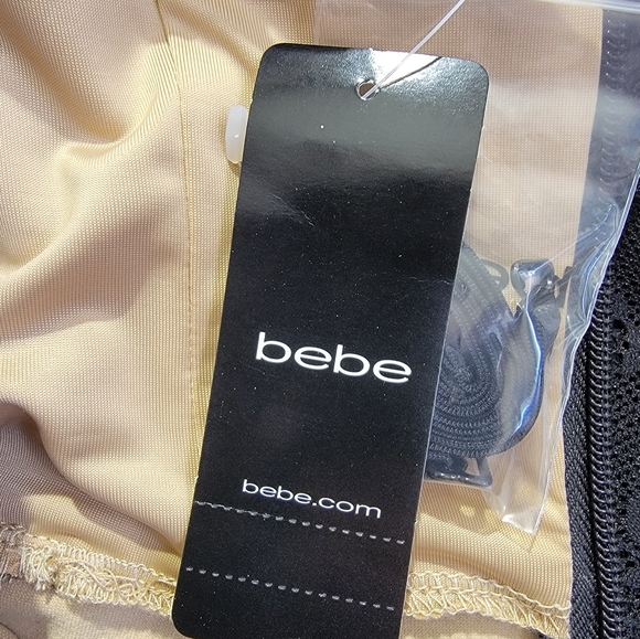 NWT BEBE Sheila Strap Optional Deep V Lace Lined Dress Sexy Cocktail Size 4 - Picture 11 of 16